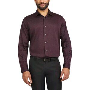 NEW Tahari Men's L Stretch Luxe Woven Plaid Button down Dress Shirt Regular Fit